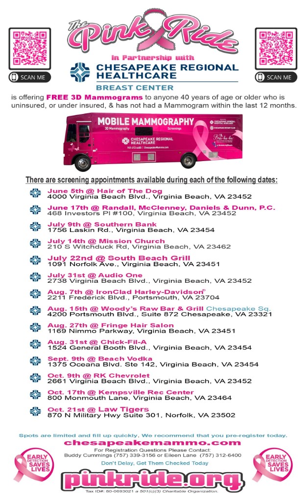 2026 mobile mammography schedule